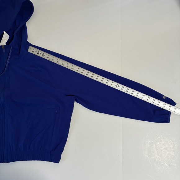 Fabletics Womens Royal Blue Full Zip Hooded Windbreaker Jacket JT2356907 Large - Picture 8 of 8